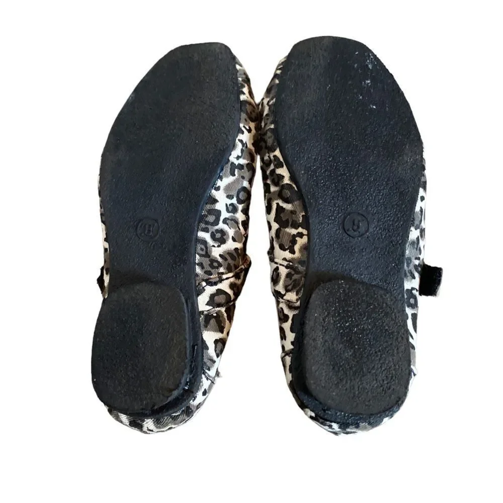 Shoes of Soul Canvas Leopard Mary Janes Size 8